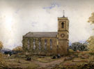 Watercolour of All Saints' Church, Ecclesall by S. Stirling Howard