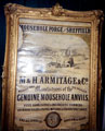 Advertisement for M. and H. Armitage and Co., anvil makers, Mousehole Forge, Rivelin Valley