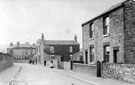 High Street, Ecclesfield, including Bank House in the distance and Hobson's Butchers in foreground