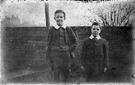 Joseph (left) and Edward (Ted) Woodriff back garden of  324 Bellhouse Road, Shiregreen