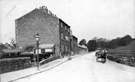 Stubbin Lane, Firth Park looking towards Barnsley Road showing Gamescroft (right) and three-storey building part of Bell Houses complex