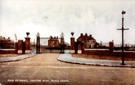 Main entrance to Concord Park, Shiregreen Lane showing the gates and the soon to be demolished Spring Cottages on Jacobs Lane Main entrance to Concord Park, Shiregreen Lane showing the gates and the soon to be demolished Spring Cottages on Jacobs Lane