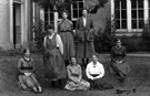 Emily Dorothea Maycock of Sheffield (2nd right, seated), and other pupils from Dorm 7, Avery Hill College, Eltham