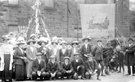 Meadowhall Primitive Methodist Church Sunday School Banner, corner of Bardwell Road (later Barrow Road) and Chapel Street (later Chapman Street), for Ecclesfield Hospital Parade