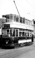 Tram No. 369 at Parkside Road, Hillsborough waiting to collect football fans