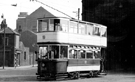 View: v00890 Tram No. 315 (ex - Newcastle) taken outside Shoreham Street tram depot