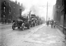 Extra-ordinary Traffic- 5 Traction Engines used in towing 100 ton Hammer Block, possibly Pond Street