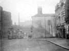Waingate looking towards Lady's Bridge, Court House (old Town Hall), left, Rose and Crown Inn, right, W and T Avery and Tennant Brothers, Exchange Brewery in background