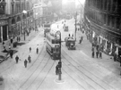 Elevated view of High Street from Coles corner, Foster's Buildings, right, Telegraph and Star Buildings, left