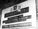 Sign for Sheffield at Victoria Railway Station Sign for Sheffield at Victoria Railway Station