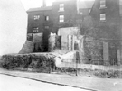 Possibly remains of Court 11, Macro Street, Pitsmoor, looking towards the rear of back to back houses in Court 1, Reginald Street, after World War II Possibly remains of Court 11, Macro Street, Pitsmoor, looking towards the rear of back to back houses in Court 1, Reginald Street, after World War II