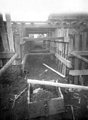 Sewage works showing culvert under conduit to contact bed, excavation for main feed conduit in foreground Sewage works showing culvert under conduit to contact bed, excavation for main feed conduit in foreground