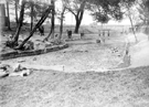 Yachting pond and paddling pool under construction, High Hazels Park