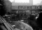 Lady's Bridge and No 2, Wicker, Wicker Tilt also known as Huntsman's Forge, occupied by Benjamin Huntsman, Tilter, and Wards, Blonk and Co., in background Lady's Bridge and No 2, Wicker, Wicker Tilt also known as Huntsman's Forge, occupied by Benjamin Huntsman, Tilter, and Wards, Blonk and Co., in background