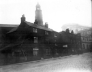 Housing, Campo Lane, Tower belongs to St. James' Church, building on right is Central Telephone Exchange