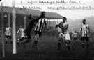 View: v01078 Goalkeeper, Davison saves and at the same time punches Spoors on the jaw, Owlerton, Sheffield Wednesday 2 Blackburn Rovers 1