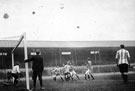 Action in front of goal at Goodison Park, Everton 3  Sheffield Wednesday 1