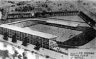 Sheffield Wednesday F.C. Football Ground, Owlerton (Hillsborough Football Ground) showing housing on Vere Road (top) and Penistone Road
