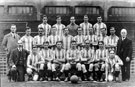 Sheffield Wednesday Football Club. Group includes Davis (Trainer) and Ted Kinnear (Trainer)