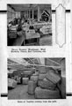 Page from a souvenir booklet by J.G. Graves Ltd., mail order suppliers, showing Westville, heavy drapery warehouse and bales of textiles from the mills Page from a souvenir booklet by J.G. Graves Ltd., mail order suppliers, showing Westville, heavy drapery warehouse and bales of textiles from the mills