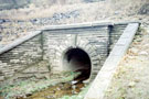 Ughill Brook culvert under new road, normally submerged under the Damflask Reservoir, Bradfield