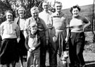 Group at the Sheffield Clarion Clubhouse grounds, Hathersage Road (just past the Dore Moor Inn), c. 1939
