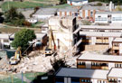 Demolition of flats on Park Grange View, Norfolk Park. Properties on right are on Samuel Road
