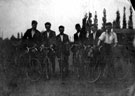 Members of Sheffield Clarion Cycling Club at Saxilby, Lincolnshire