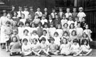 Class photograph, Miss Vickers, teacher, Shiregreen Council School, Bracken Road, High Wincobank