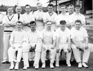 English Steel Corporation cricket team with Bob Short back row third from left and Geoff Goodall 2nd from left seated