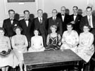 English Steel Corporation Sports Club Dance 1960 with Bob Short back row extreme right and wife Betty seated front row extreme left