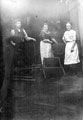 Mr. William Henry Proctor, miner, Mrs. Laura Proctor and Mrs. Emily Cooke who weighed the coal and put into barrows for customers in the coal yard, Trent Street, Attercliffe
