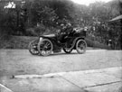 George Lee and David Cooper in Citroen motor-car in the grounds of Whirlow House, off Ecclesall Road South, home Edgar Allen, steel manufacturer