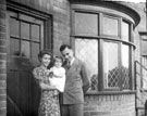 Bob and Betty (nee Smith) Short with baby Kathleen outside their first home 22 Carson Mount