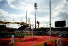 Rhian Clarke, Ipswich (eventually 5th place with 3.00m) failing a height in the Womens Pole Vault, AAA's Championships, Don Valley Stadium
