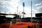 Linda Stanton, Rotherham Harriers (eventually 3rd) clearing 3m 30 in the Womens Pole Vault, AAA's Championships, Don Valley Stadium