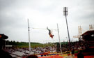 Mike Edwards, Belgrave Harriers attempting a height in the Mens Pole Vault, AAA's Championships, Don Valley Stadium
