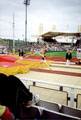 Dean Mellor, Rotherham Harriers 'planting' his pole in the Mens Pole Vault, AAA's Championships, Don Valley Stadium