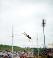 Mike Barber, Birchfield attempting a height in the Mens Pole Vault, AAA's Championships, Don Valley Stadium