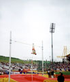 Andy Ashurst, Sale Harriers (the eventual winner) attempting a height in the Mens Pole Vault, AAA's Championships, Don Valley Stadium