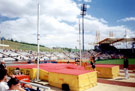 Linda Stanton (former Commonwealth Record holder 3.72) attempting 3m 60 in the Womens Pole Vault, McDonalds Games Athletics Meeting, DonValley Stadium, eventually finished 3rd with 3.70