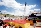 Linda Stanton (former Commonwealth Record holder 3.72) attempting 3m 70 in the Womens Pole Vault, McDonalds Games Athletics Meeting, DonValley Stadium, eventually finished 3rd with 3.70