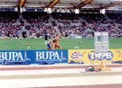 Jon Ridgeon (nearest the camera) in the 400m Hurdles, McDonalds Games Athletics Meeting, DonValley Stadium