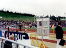 Reigning Olympic Champion Jean Galfione, France on the runway in the Mens Pole Vault, Securicor Games, Don Valley Stadium