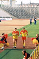 Sheffield Eagles Rugby League Club Players leaving the pitch, Don Valley Stadium