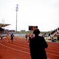 Jon Ridgeon winning the 400m Hurdles for his club Belgrave Harriers at the G.R.E. Cup Final, Don Valley Stadium