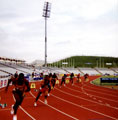 Start of the 200m at the G.R.E. Cup Final, Don Valley Stadium