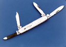 Exhibition knife with silver scales by Stan Shaw