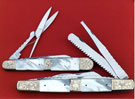 Pearl exhibition knives by Stan Shaw Pearl exhibition knives by Stan Shaw