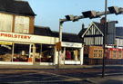 Shops on London Road showing (left) Nos. 491 - 497 unidentified upholsterers, (centre) No. 499 Foxy Lady, ladies fashions and No. 509 Bridge Inn Shops on London Road showing (left) Nos. 491 - 497 unidentified upholsterers, (centre) No. 499 Foxy Lady, ladies fashions and No. 509 Bridge Inn